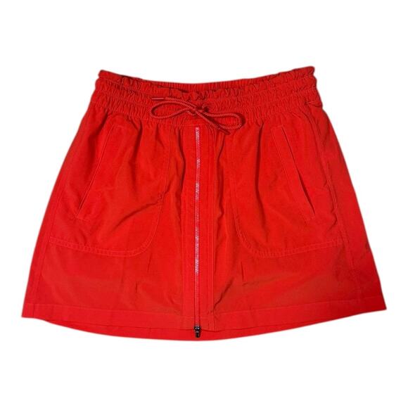 Athleta Dresses & Skirts - Athleta Expedition Skort Torch Red/Orange Zip Front - Size 6